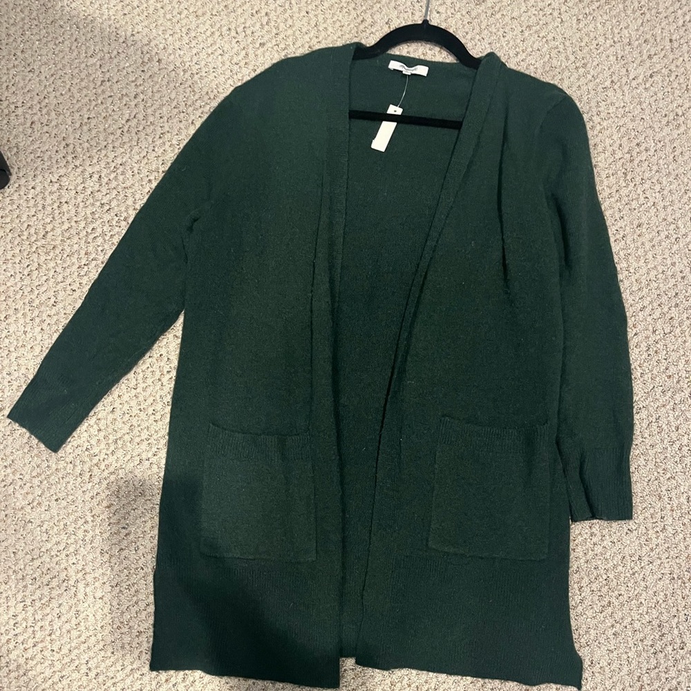 Madewell Dark Green long cardigan New with Tags